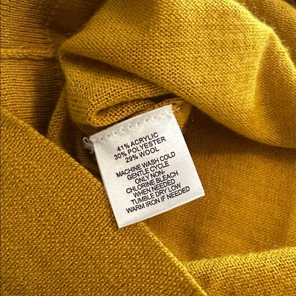 LOFT Golden Yellow V-Neck Knit Cardigan - Picture 5 of 6